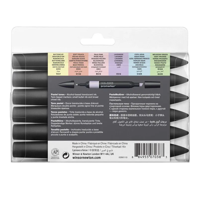 ■ Winsor & Newton - Promarker - Pastel Tones Set of 6