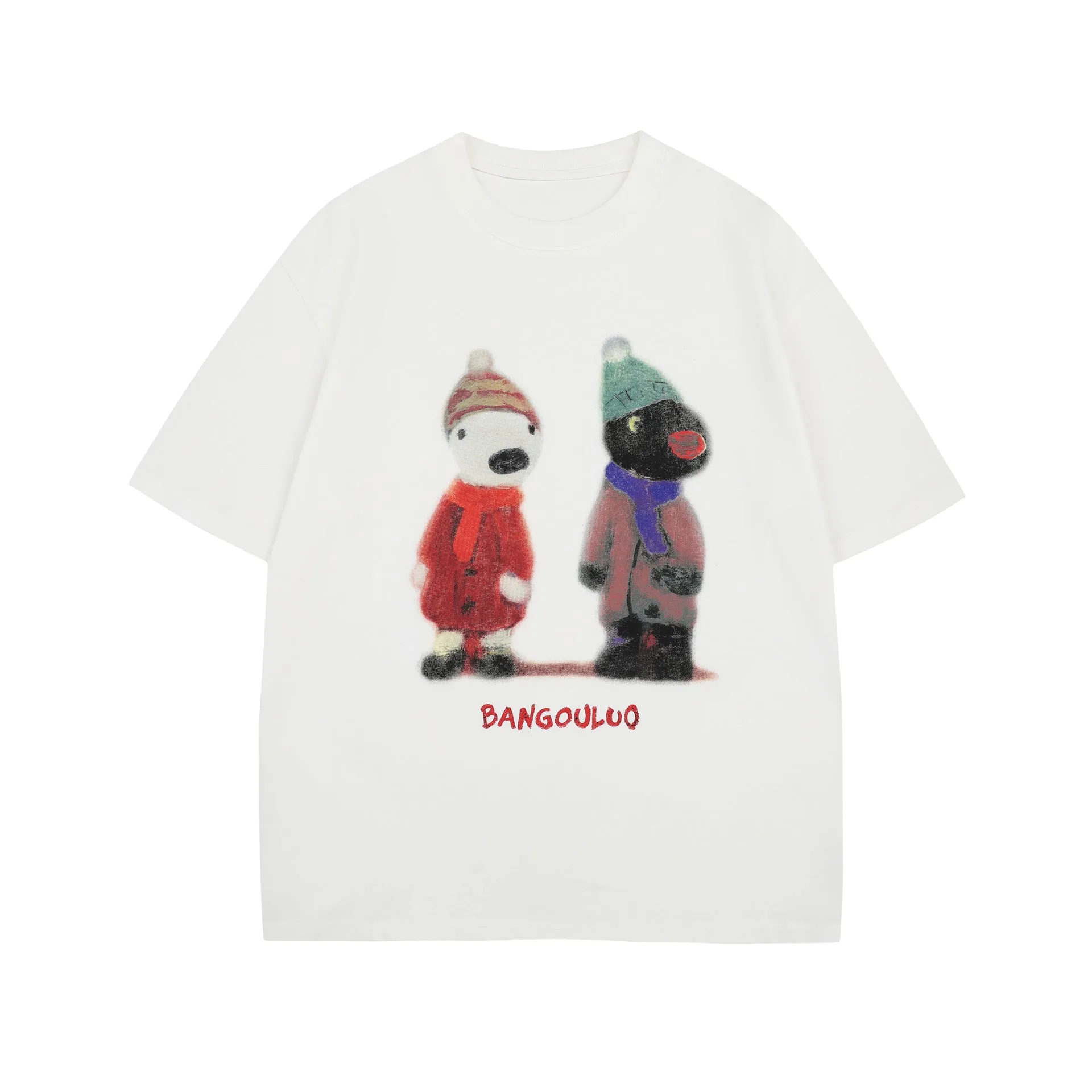 2025 1023 2025n Street 2025 Summer Neutral High Sense Fun Cartoon Picture Design Men's Loose Short Sleeve T-Shirt