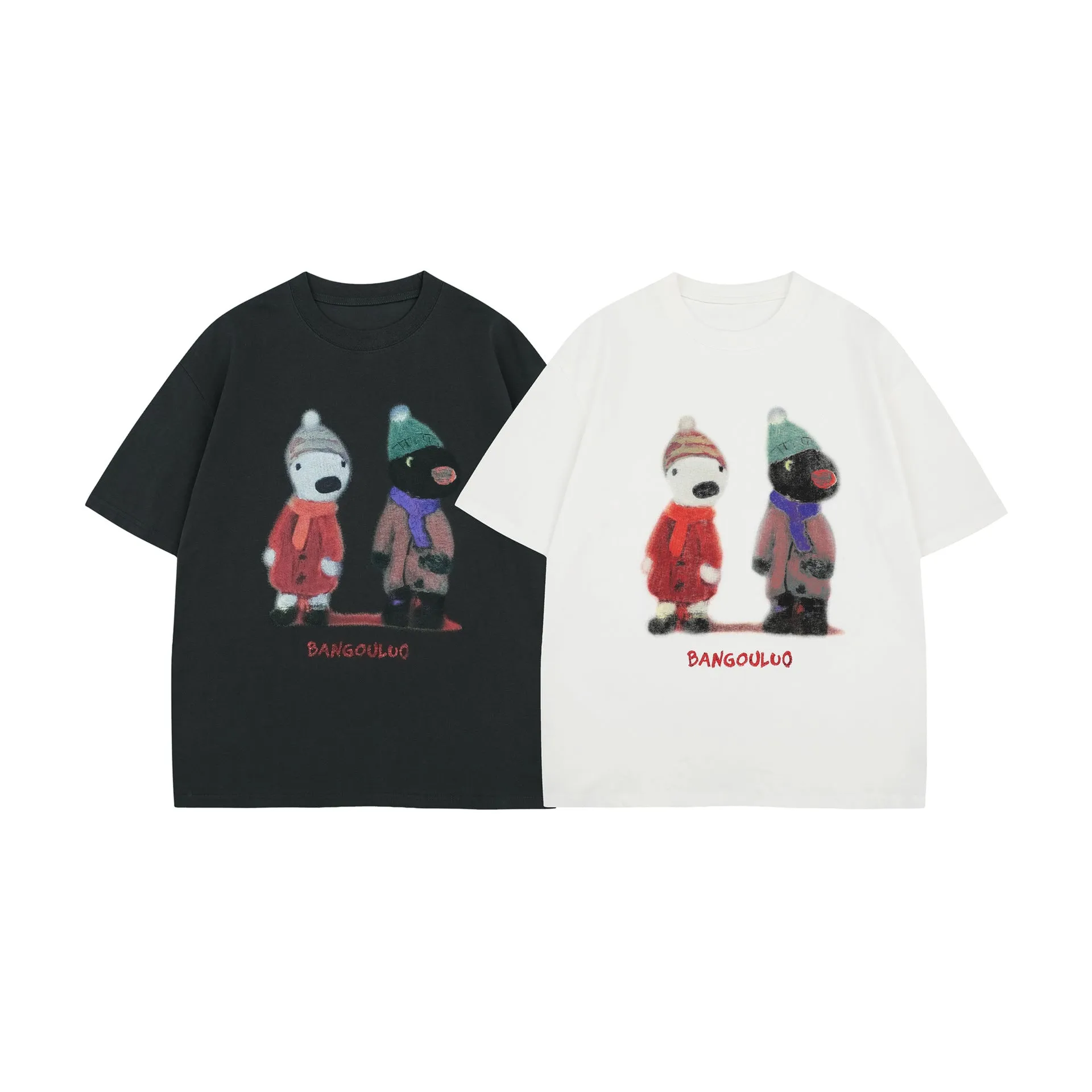 2025 1023 2025n Street 2025 Summer Neutral High Sense Fun Cartoon Picture Design Men's Loose Short Sleeve T-Shirt