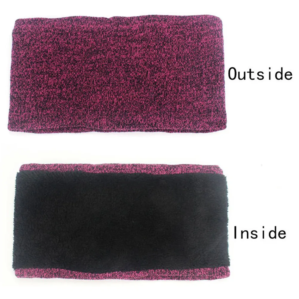 3Pcs Winter Knitted Hat Scarf Gloves Set Fleece Lined Warm Beanie Touch Screen Gloves for Women Men Outdoor Cycling Skiing