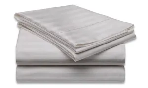 4-Piece Set: Super-Soft 1600 Series Dobby Stripe Embossed Bed Sheet