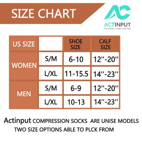 8-Pairs Cool Design Compression Socks for Man and Woman (20-30 mmHG）| ACTINPUT