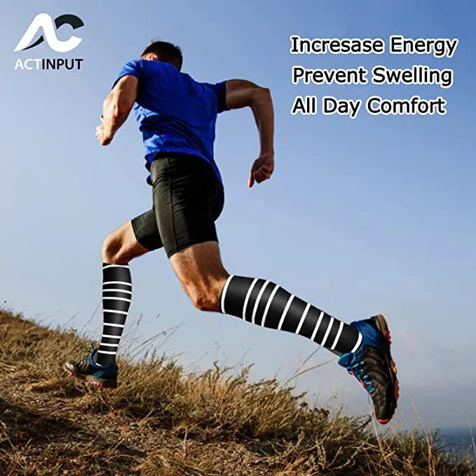 8-Pairs Cool Design Compression Socks for Man and Woman (20-30 mmHG）| ACTINPUT