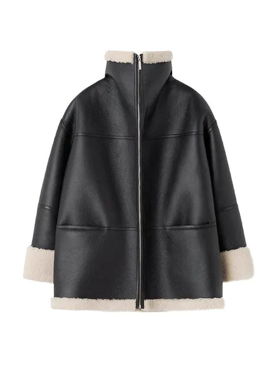Alexis | warm coat with fur