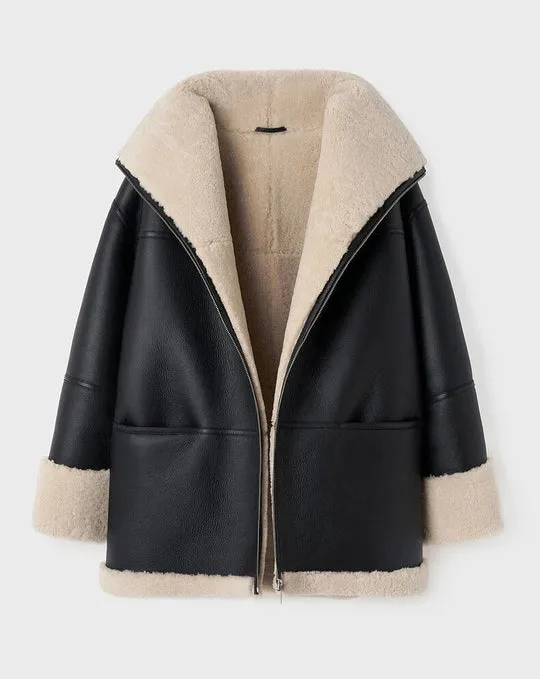 Alexis | warm coat with fur