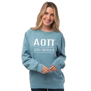 Alpha Omicron Pi Vintage Color Crewneck Sweatshirt