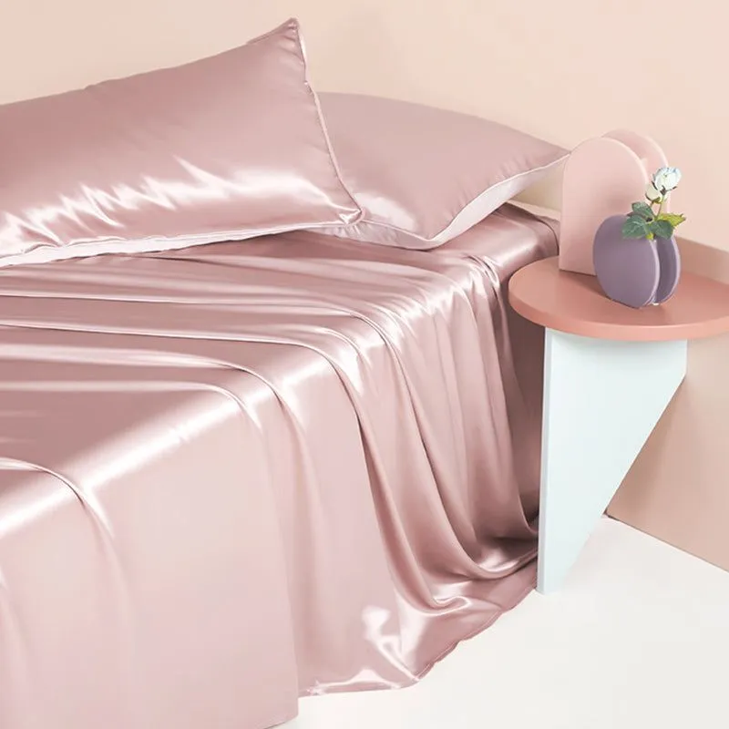 Anyhouz Fitted Sheet Silky Sheet Set with Pillow Cases - Queen - Camel