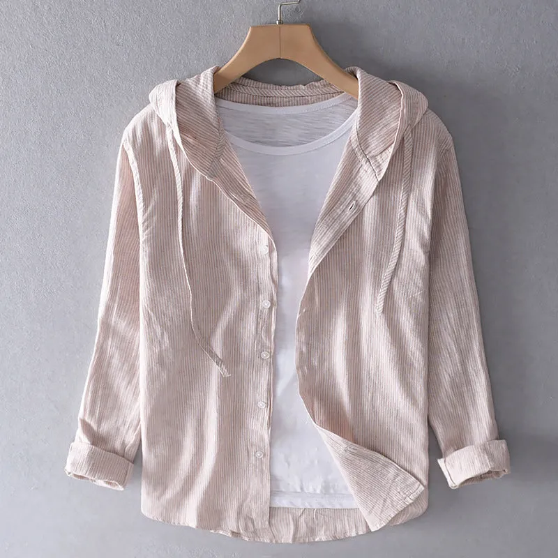 Araceli | Stylish Breezy Striped Hoodie Shirt