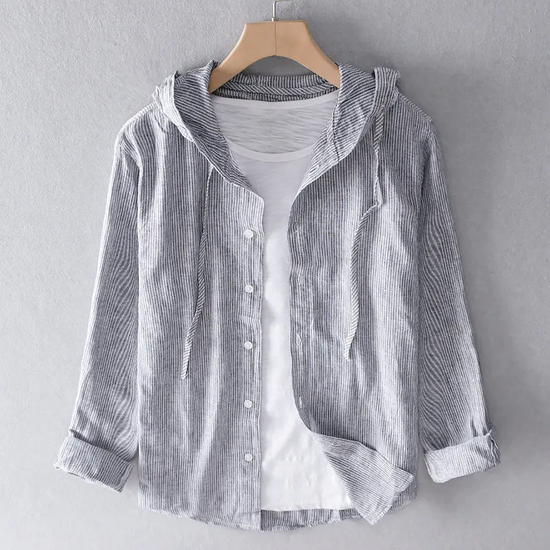 Araceli | Stylish Breezy Striped Hoodie Shirt
