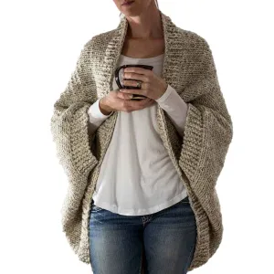 Astylish Womens Open Front Long Sleeve Chunky Knit Cardigan Sweaters Loose Outwear Coat K046
