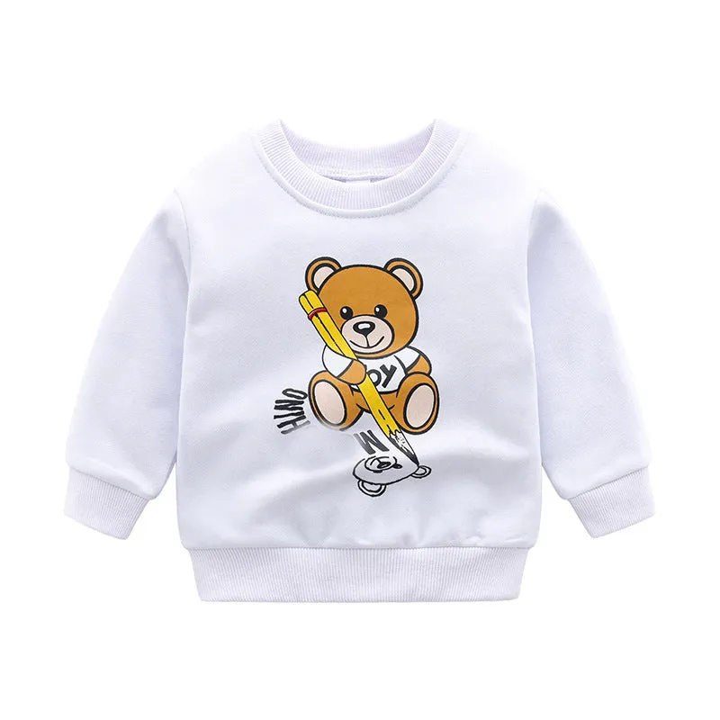 Autumn Coats For Children And Middle-aged Children's Jackets Sweater Loose Bottoming Shirt