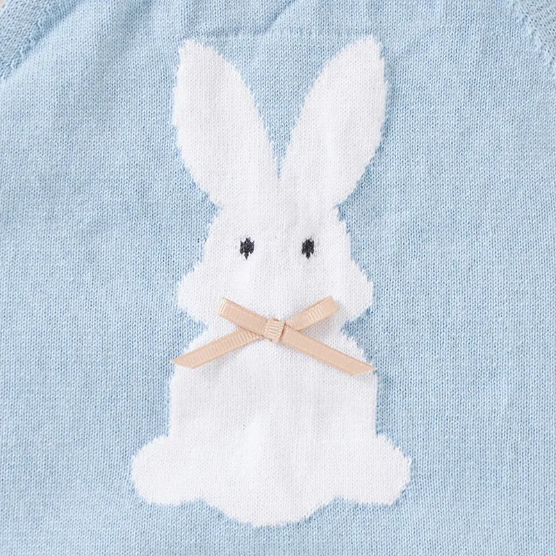 Baby Easter romper Bodysuit 100%Cotton Knitted Newborn Girls Boys Jumpsuit Cute Cartoon Rabbit Toddler Infant Clothing Sleeveless Onesie