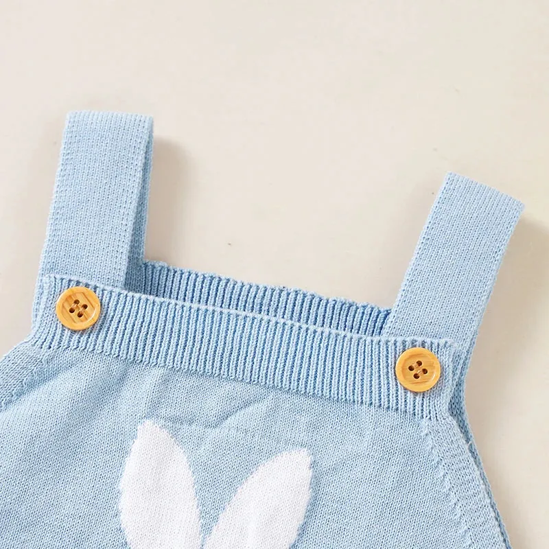Baby Easter romper Bodysuit 100%Cotton Knitted Newborn Girls Boys Jumpsuit Cute Cartoon Rabbit Toddler Infant Clothing Sleeveless Onesie