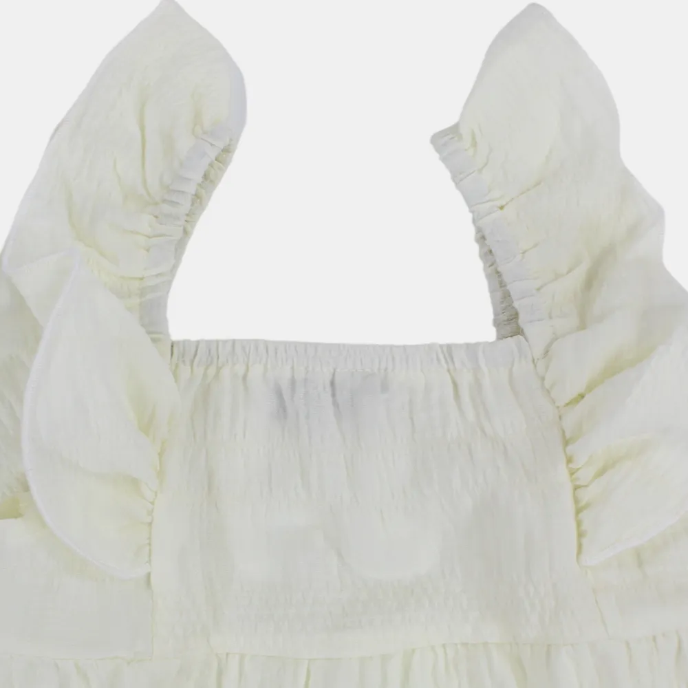 Baby Girls Ruffled Shoulders Blouse