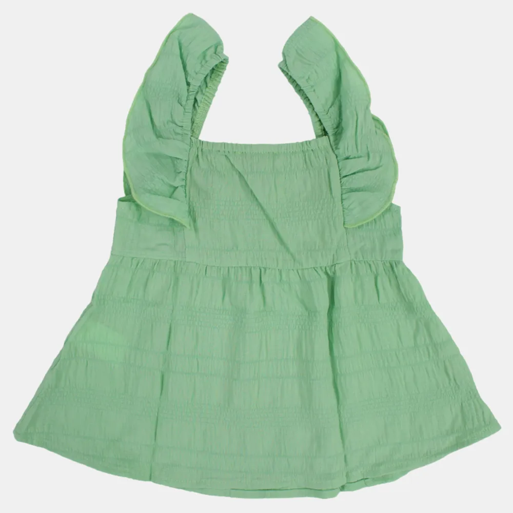 Baby Girls Ruffled Shoulders Blouse
