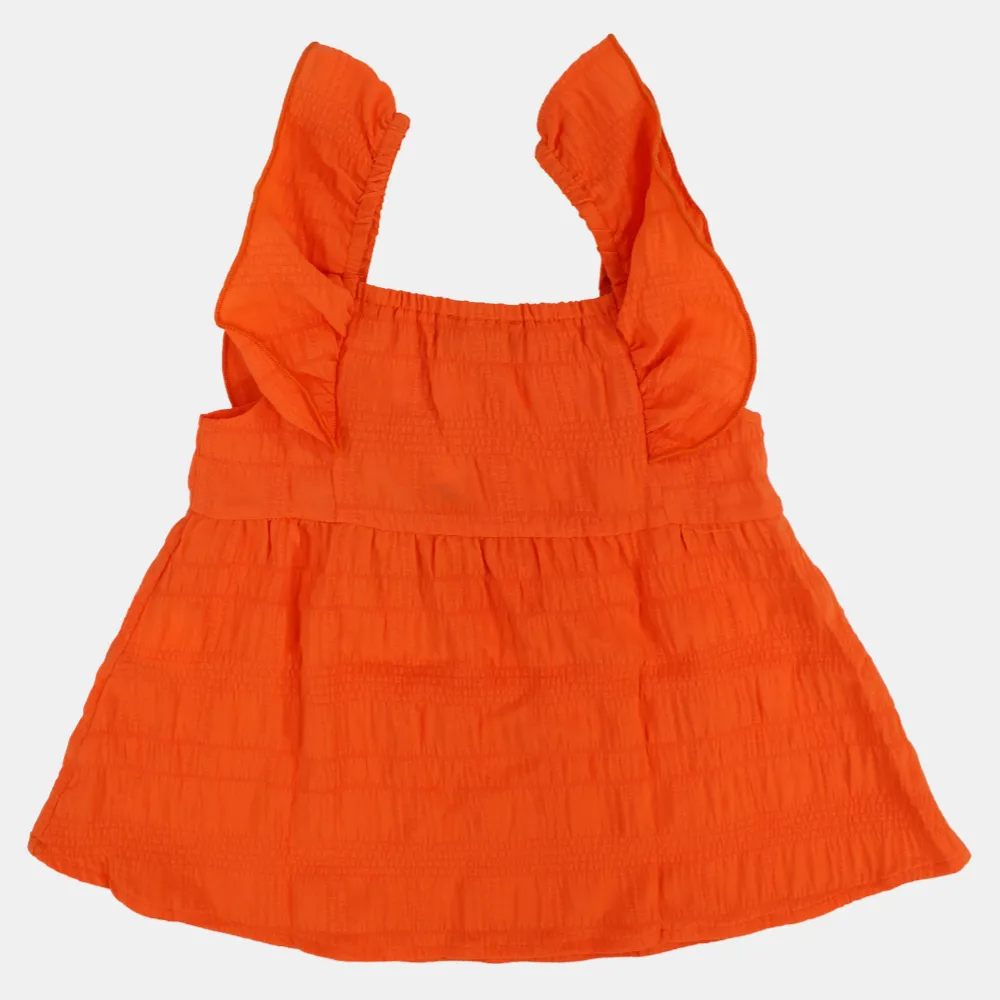 Baby Girls Ruffled Shoulders Blouse