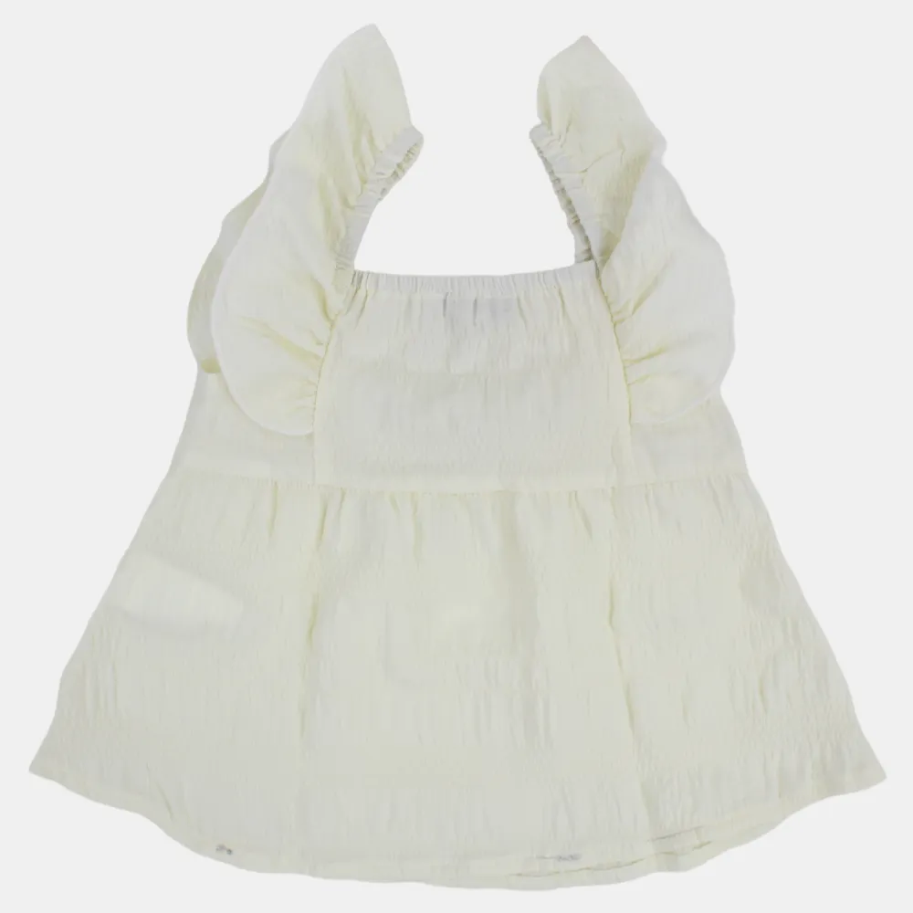 Baby Girls Ruffled Shoulders Blouse