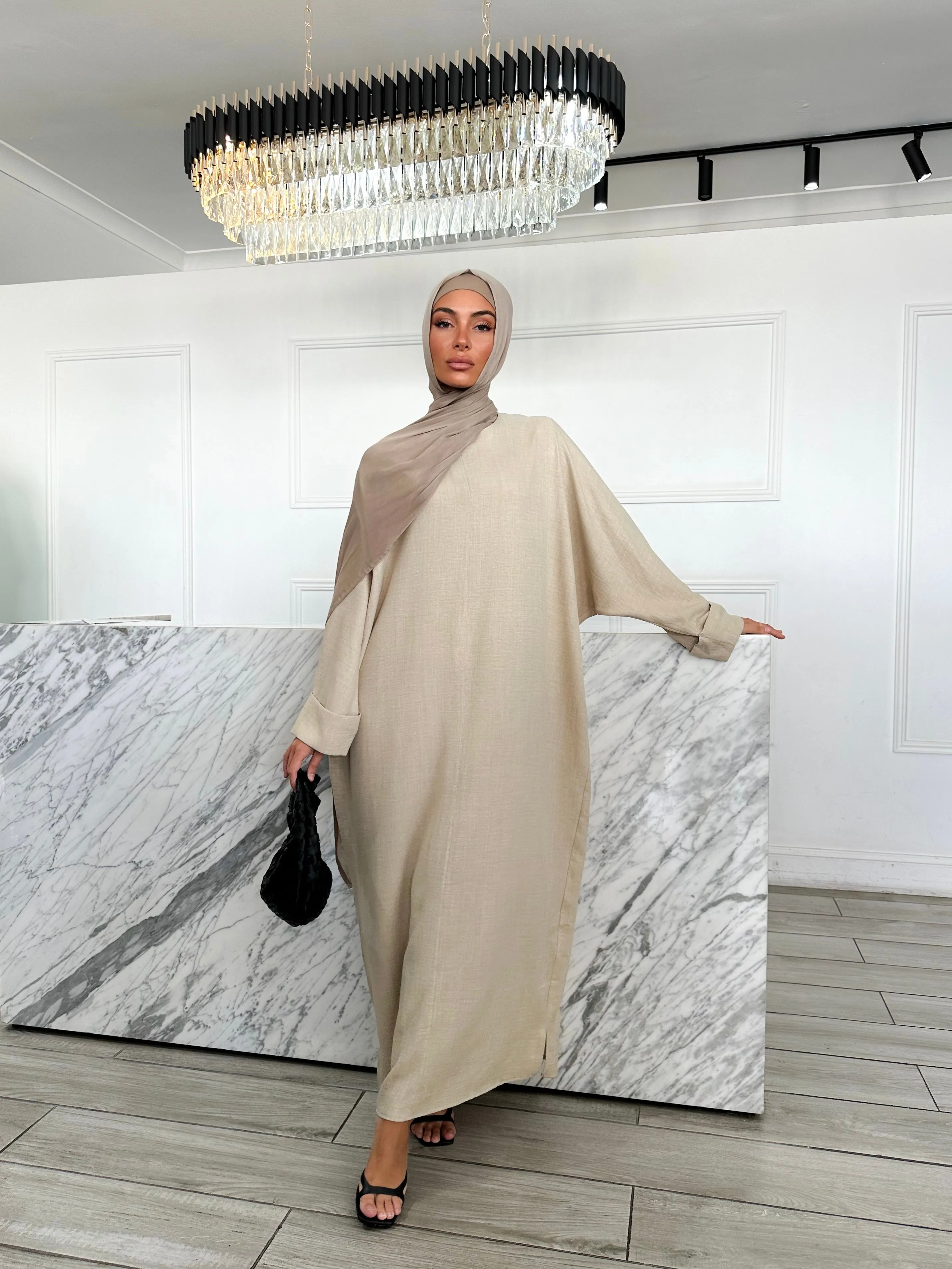 Batoul Batwing Dress - Stone