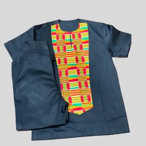 Beautiful Africa print sets with a center embroidering