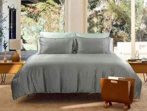 Bellami Trinity 100%  Tencel solid 1100 Thread Count Nano Puzzle Mini Fitted Sheet Set - Putty Olive