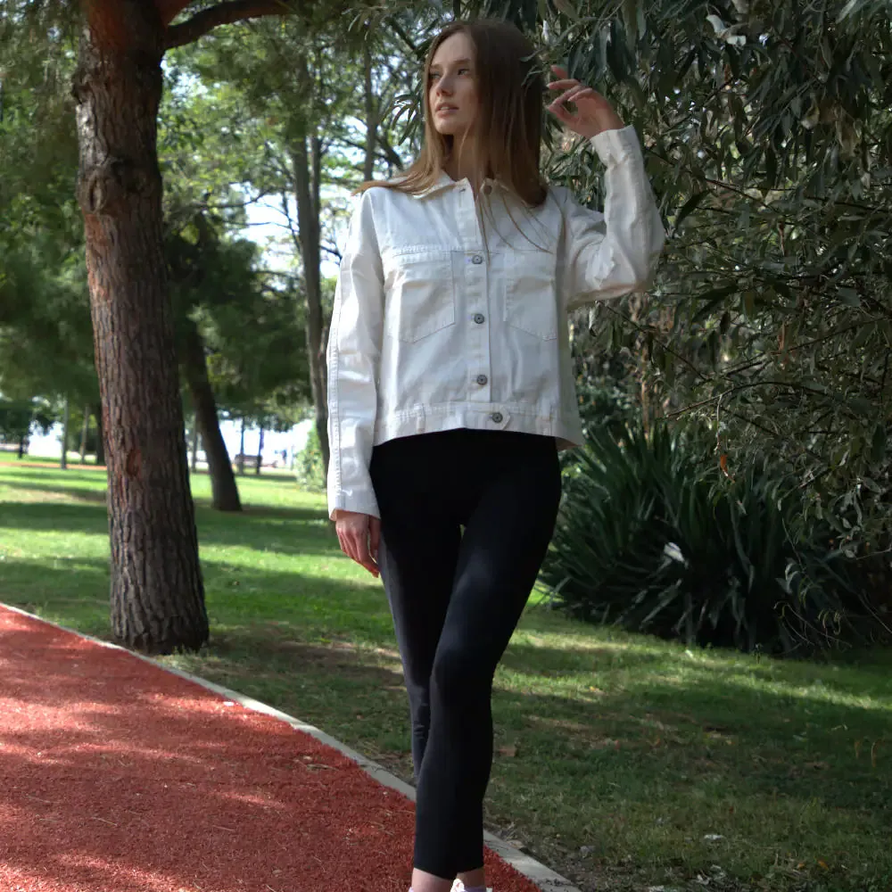 Biggdesign Pistachio Denim Jacket For Women