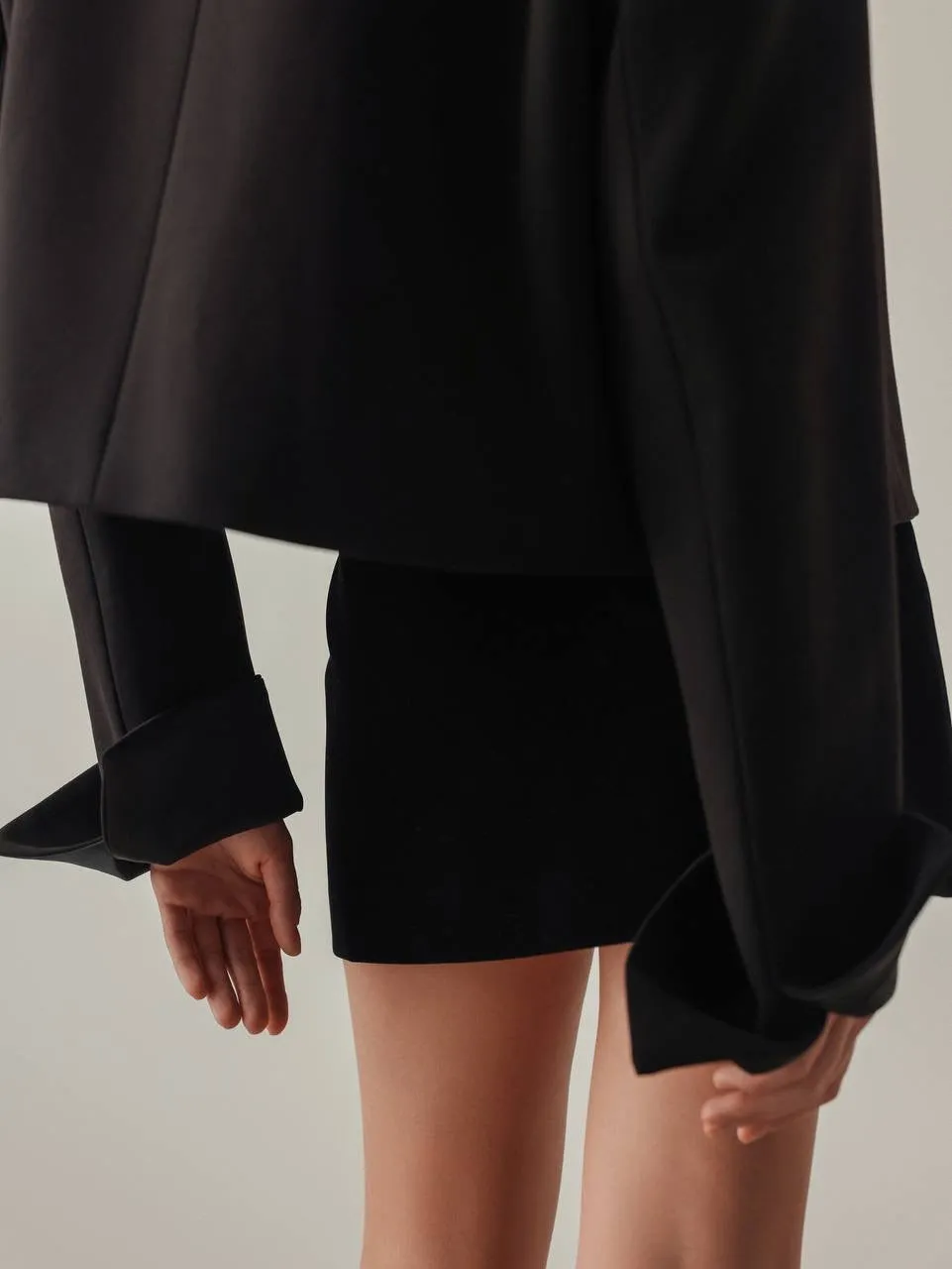 Black Velvet Mini Skirt