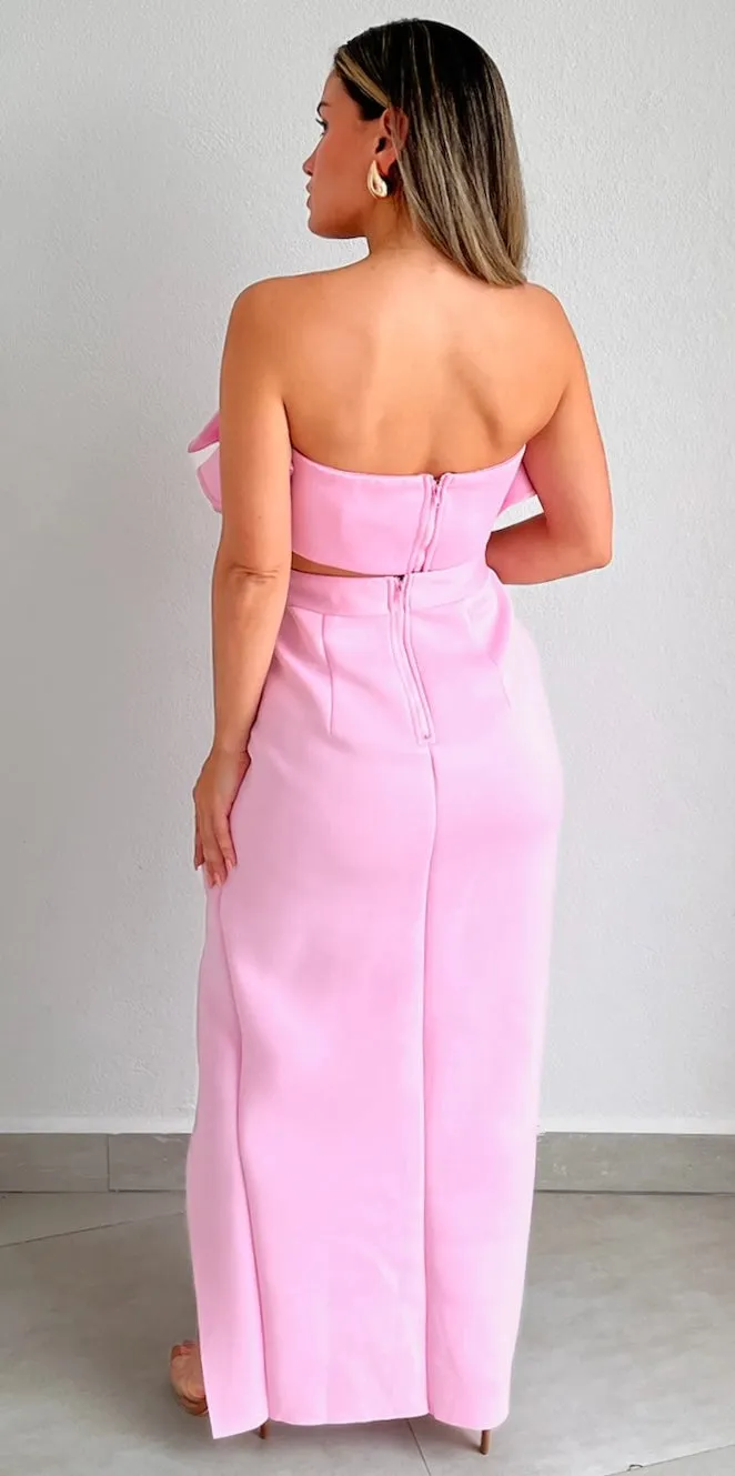 Blissfully Beaming Pink Two-Piece Set