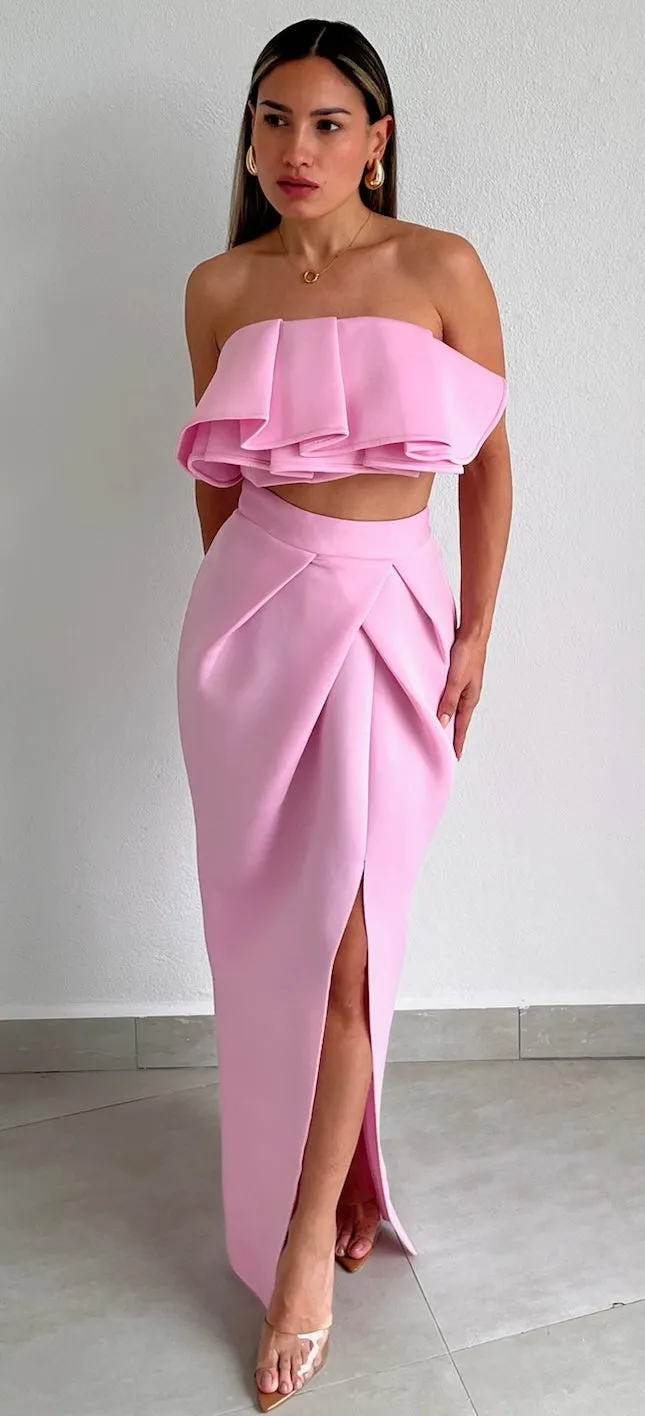 Blissfully Beaming Pink Two-Piece Set