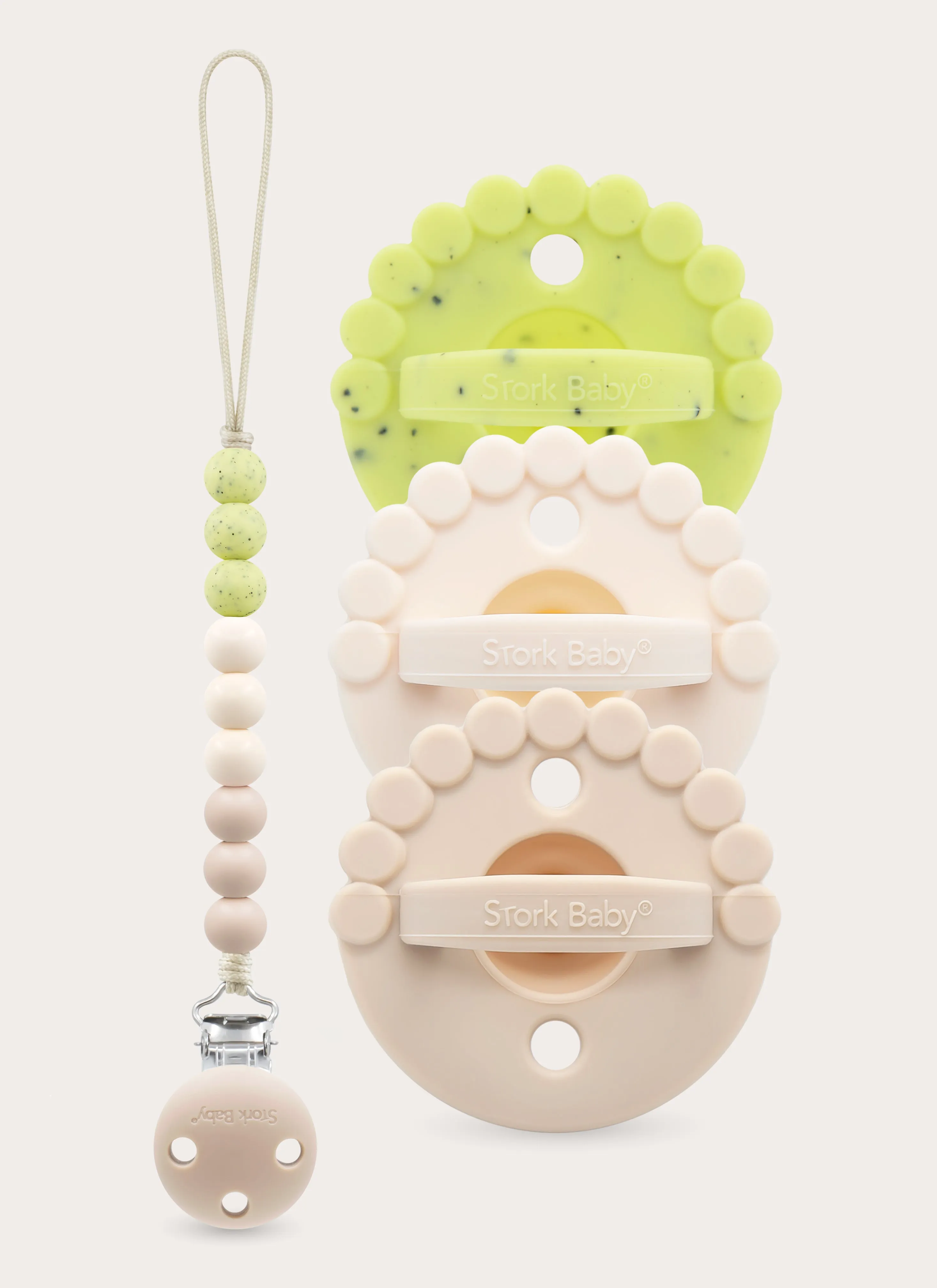 Blossom Bloom Petite Set in Latte/Speckled Lime Green