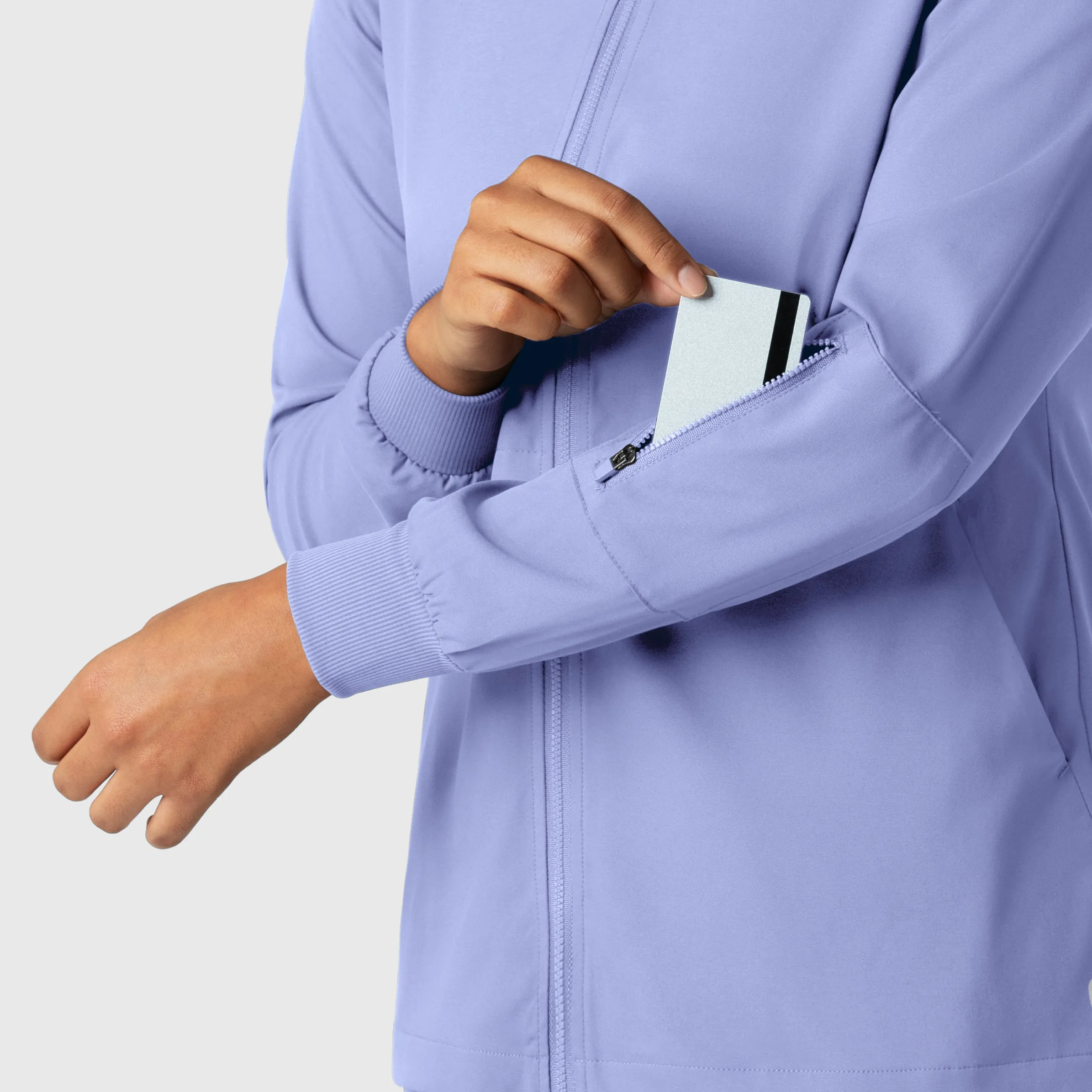 Boundless 8151 Warm Up Scrub Jacket Ceil Blue