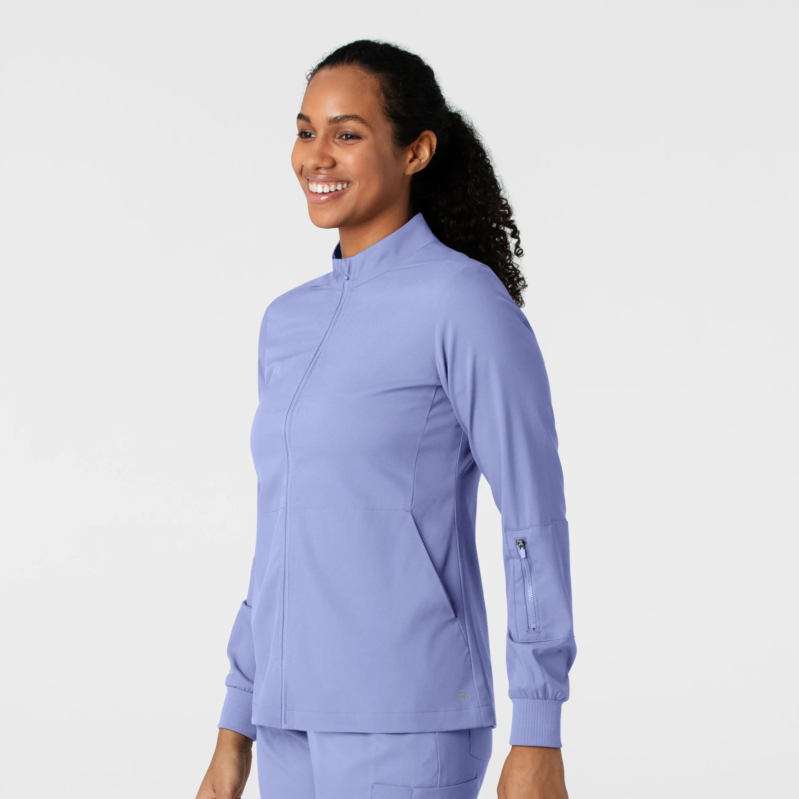 Boundless 8151 Warm Up Scrub Jacket Ceil Blue