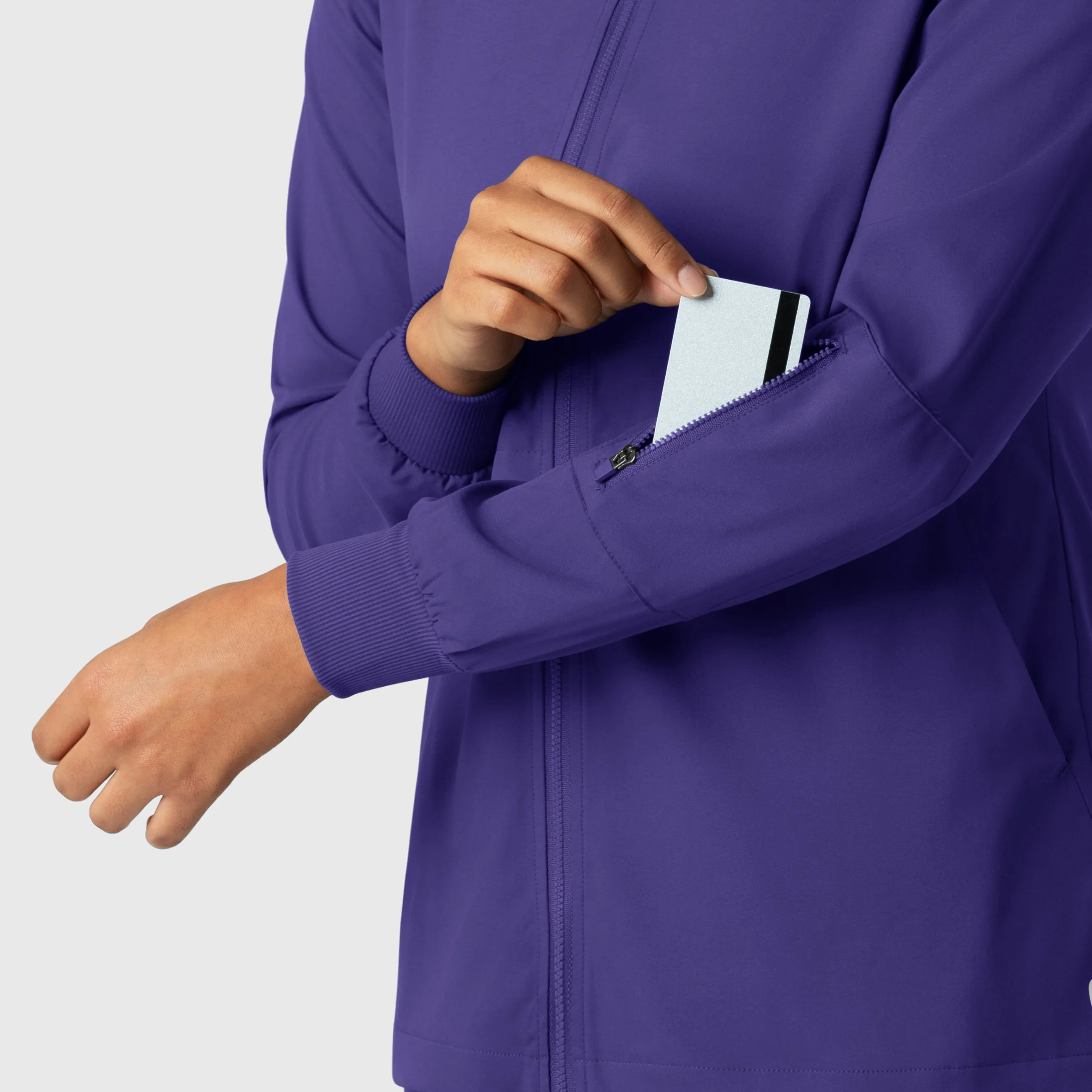 Boundless 8151 Warm Up Scrub Jacket Grape