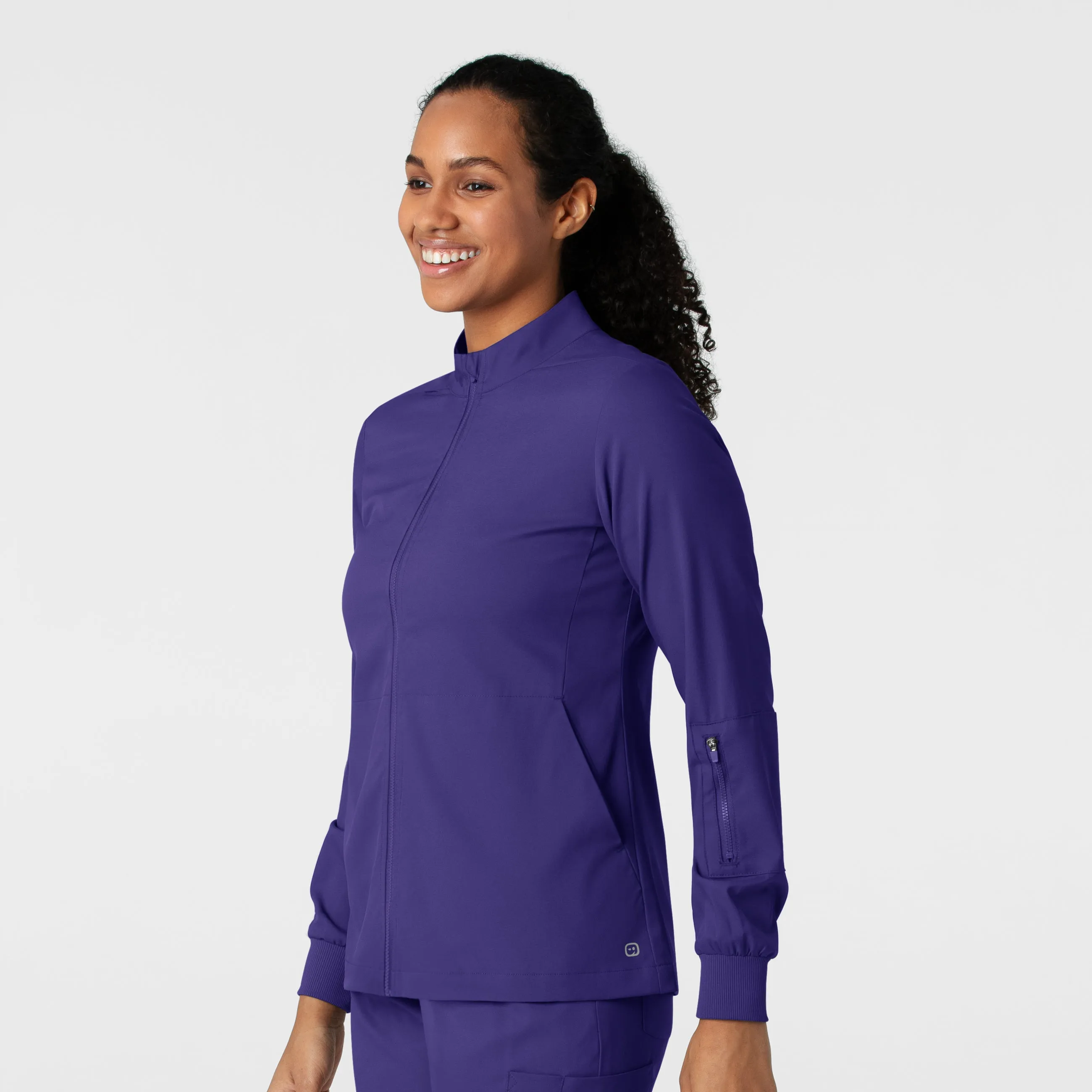 Boundless 8151 Warm Up Scrub Jacket Grape