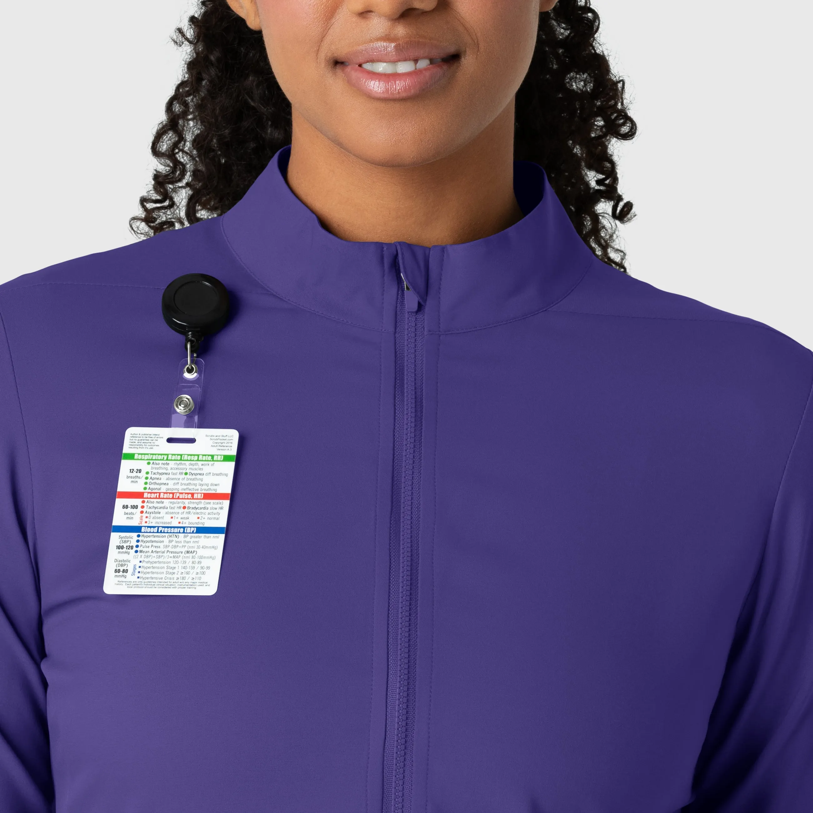 Boundless 8151 Warm Up Scrub Jacket Grape
