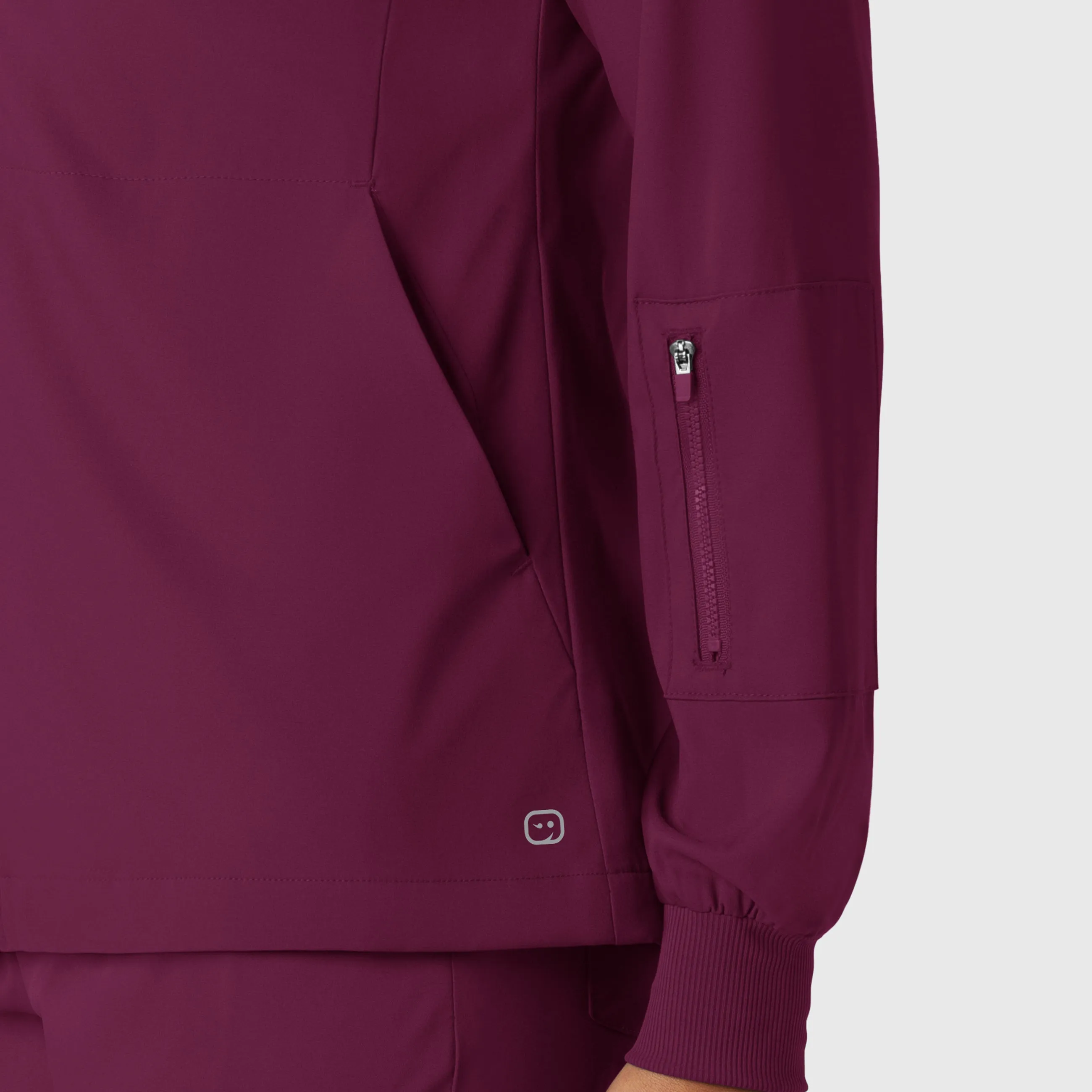 Boundless 8151 Warm Up Scrub Jacket Wine