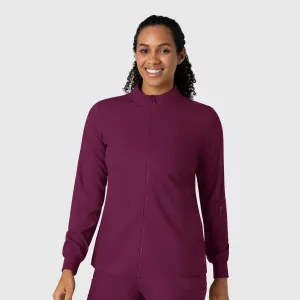 Boundless 8151 Warm Up Scrub Jacket Wine