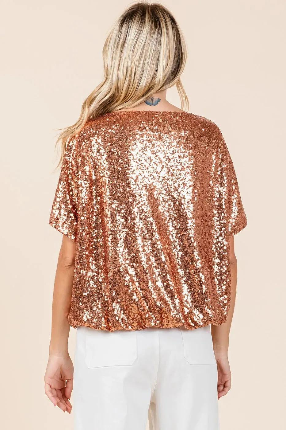 Bright Like the Sun Sequin Top