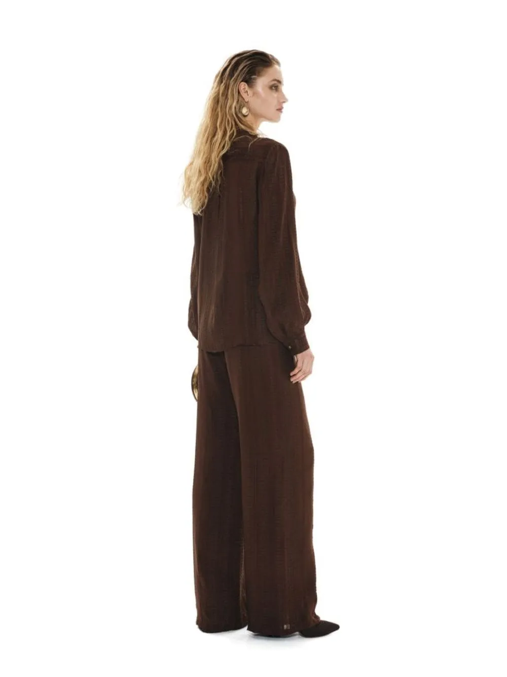 Brown Alcestes Signature Wide-Leg Trousers