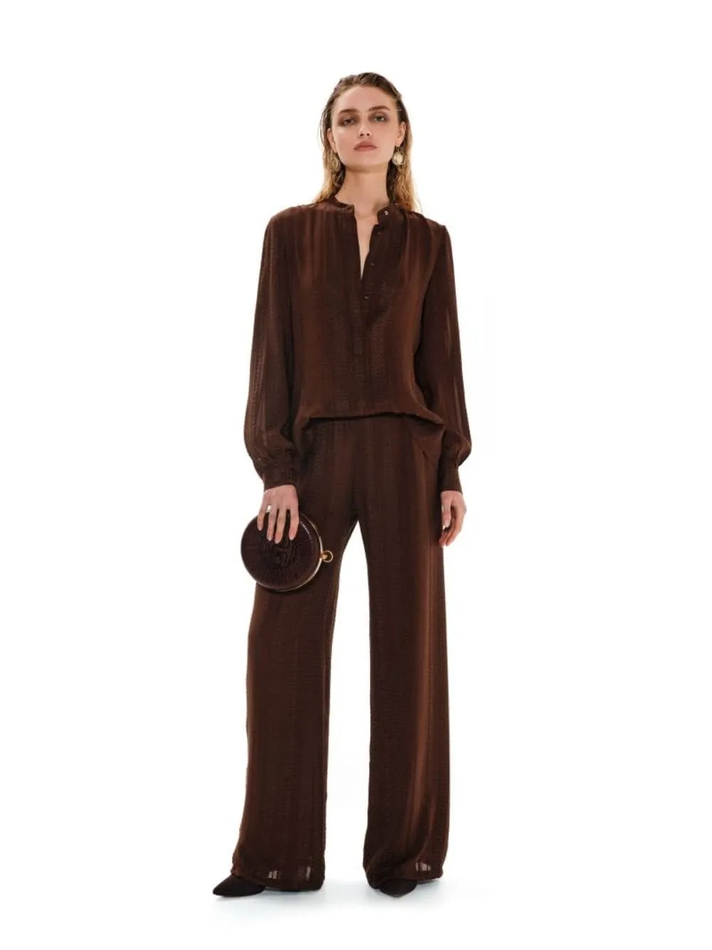Brown Alcestes Signature Wide-Leg Trousers