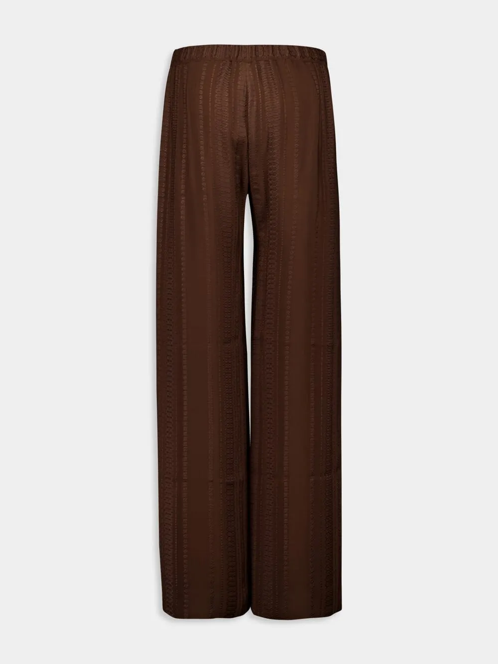 Brown Alcestes Signature Wide-Leg Trousers