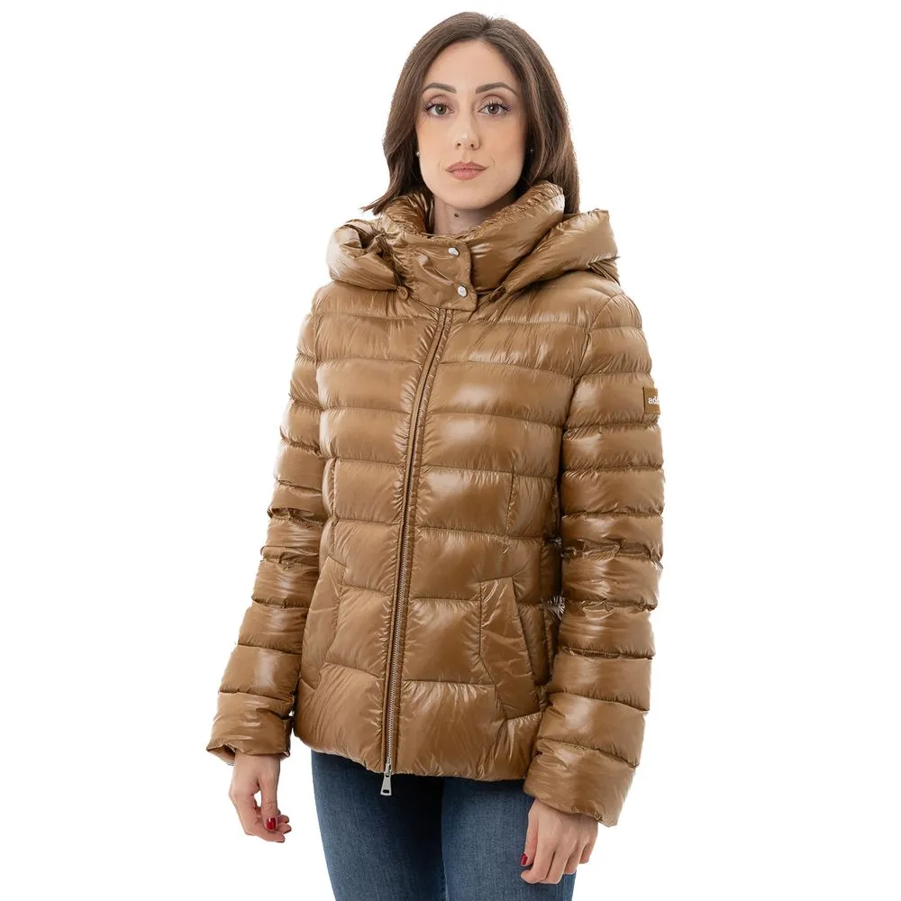 Brown Polyamide Jackets & Coat