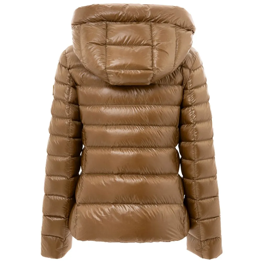 Brown Polyamide Jackets & Coat