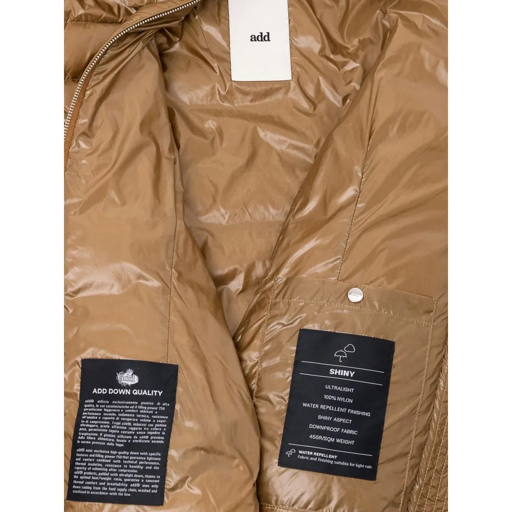 Brown Polyamide Jackets & Coat
