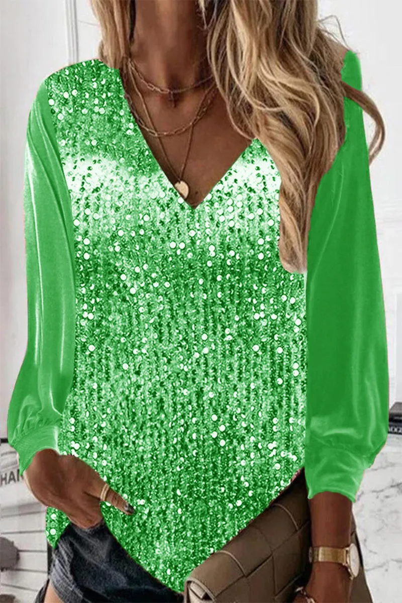 Buann® | Simple Glitter Blouse