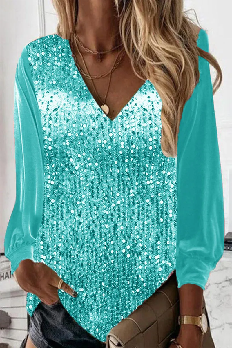 Buann® | Simple Glitter Blouse