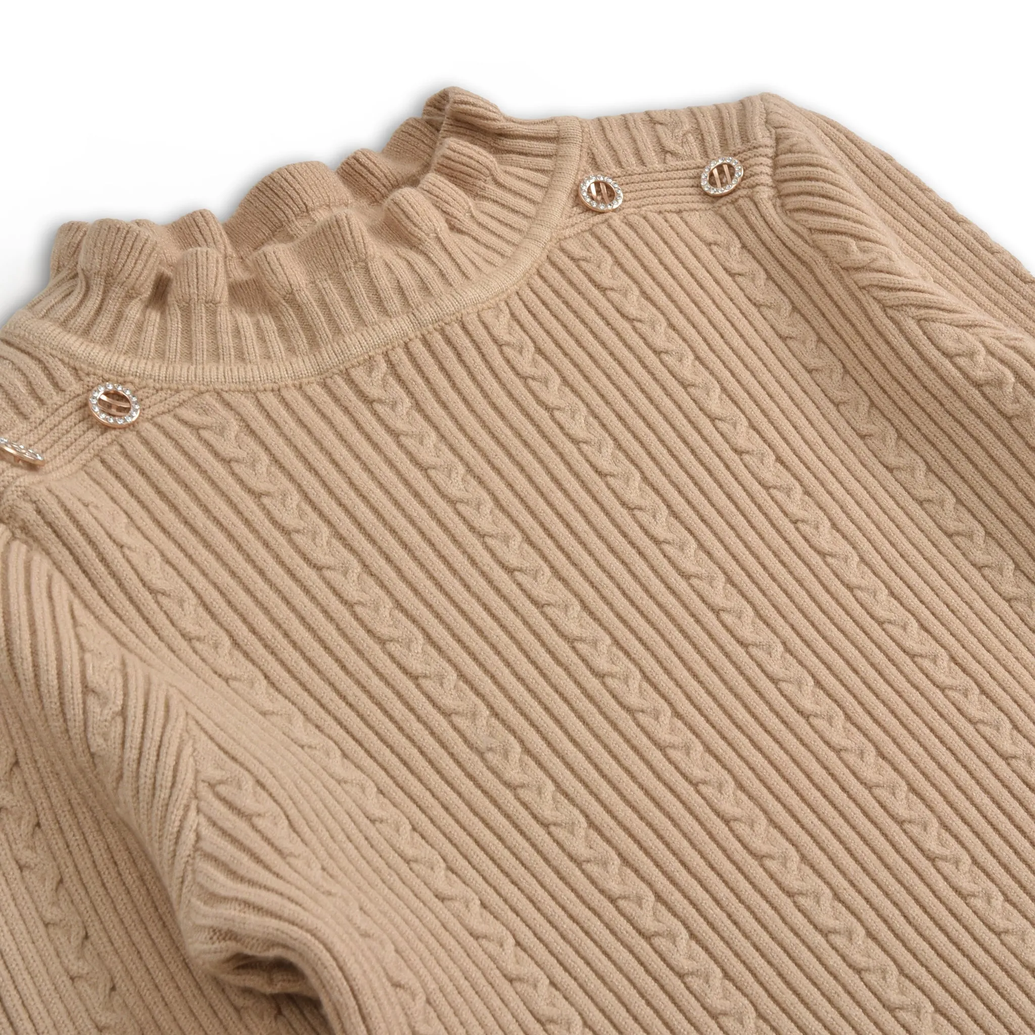 Camel Brown Mock Neck Sweater