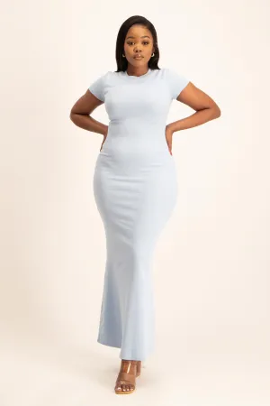 Cap Sleeve Ribb Bodycon Dress