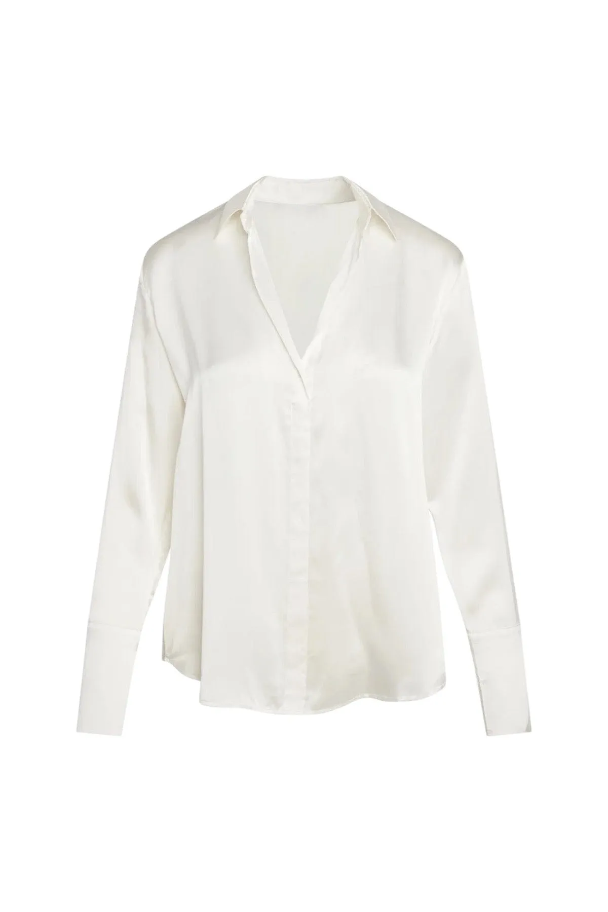 Capsule French Cuff Blouse - Sandwashed Silk