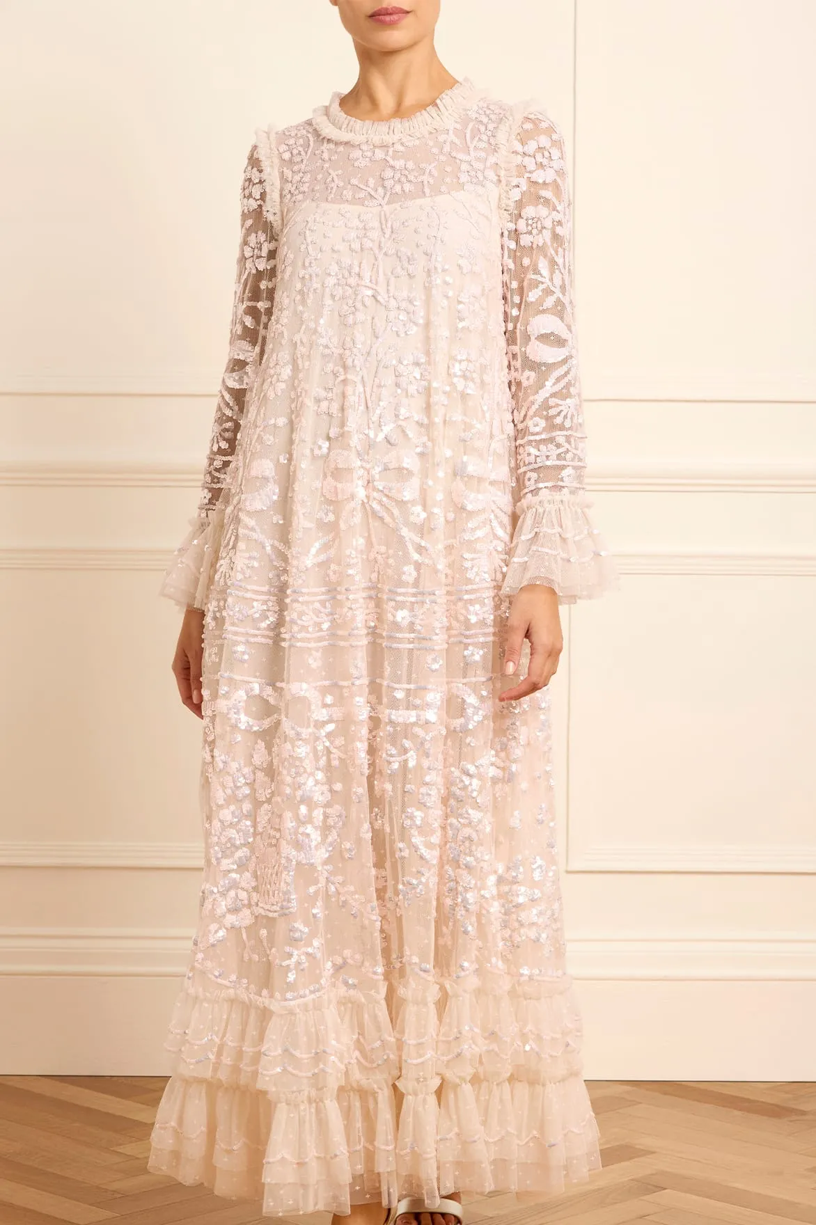 Celia Long Sleeve Ankle Gown