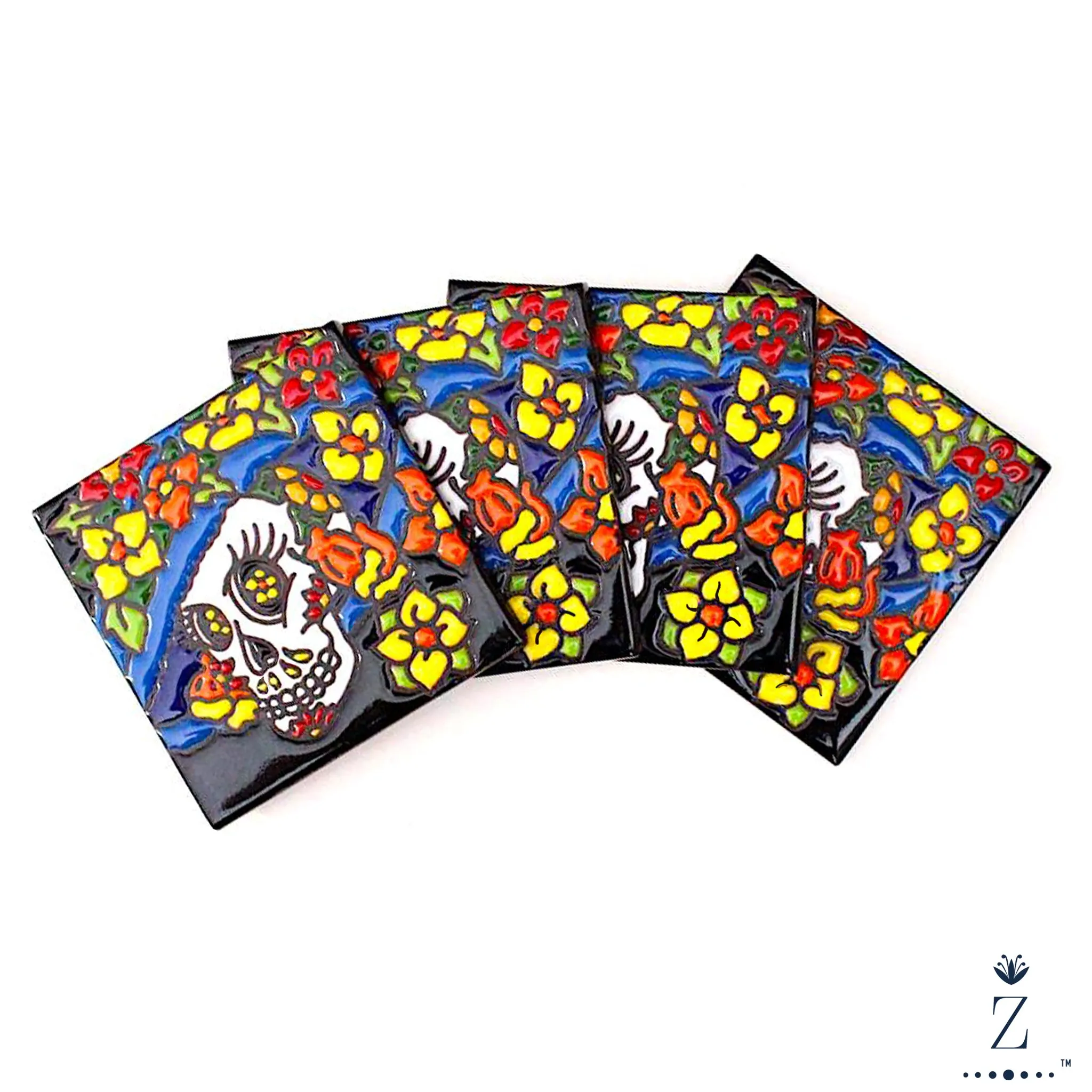 Ceramic Coaster set | Catrina Eleganté. Four piece coaster set.